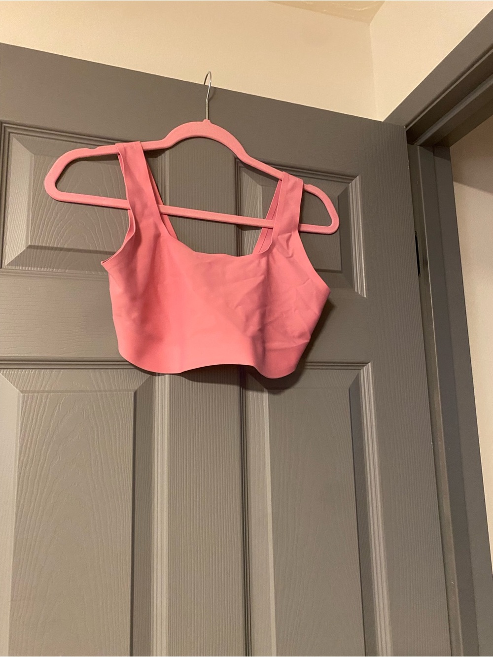 Parade Pink Crop Bra Top with Wide Straps